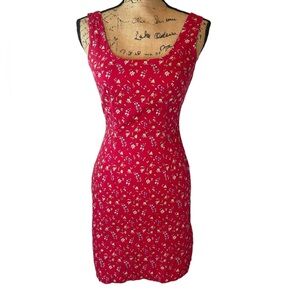 Vintage Express Red Floral Dress